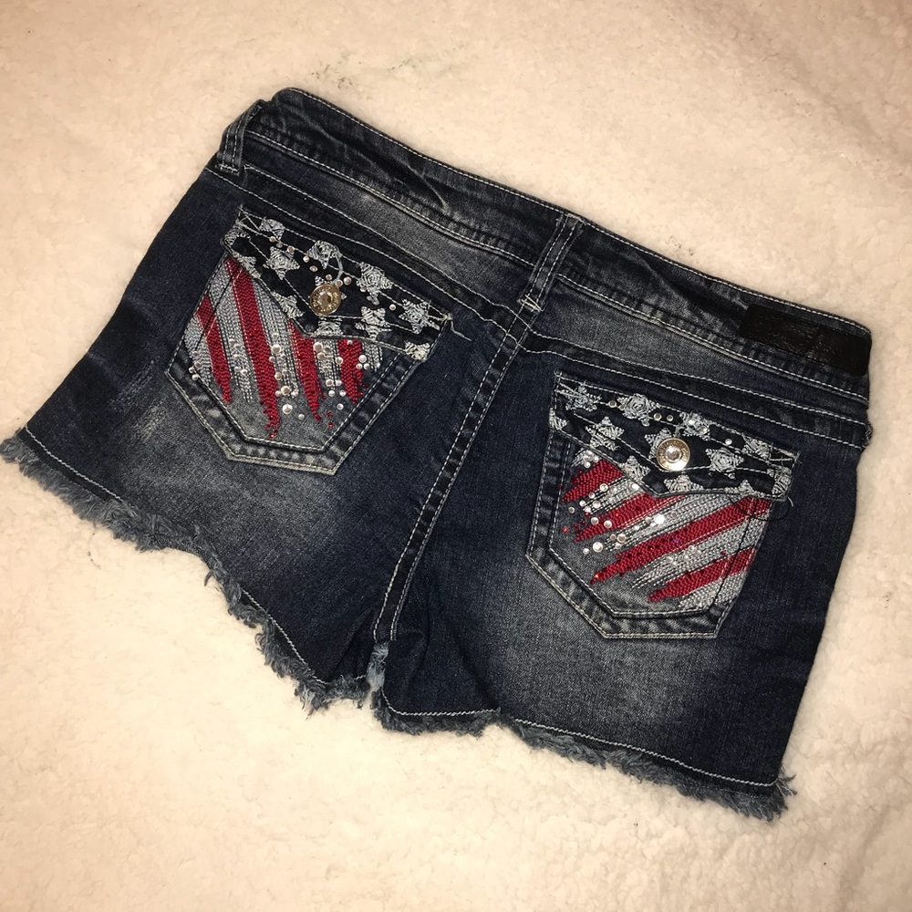 Cute Patriotic Blue Jean Shorts